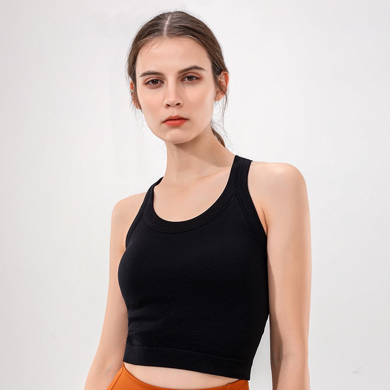 Seamless Ribbed Top with Inserted Cup Seamless Ribbed Top with Inserted Cup